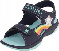 Buty dla dziewczynek - Kappa Sandały dla dzieci Kappa Pelangi G granatowo-miętowe 261042K 6737 35 - miniaturka - grafika 1