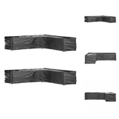 Pokrowce na meble ogrodowe - vidaXL Pokrowce na meble ogrodowe w kształcie litery L 2 szt. 20 oczek 300x300x70 cm - Pokrowce ochronne na meble ogrodowe - miniaturka - grafika 1