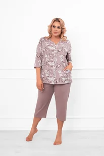 Piżama damska 3/4 rękaw, 3/4 spodnie Kimuri - Italian Fashion - Piżamy damskie - miniaturka - grafika 1