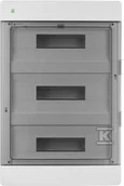 Rozdzielnie elektryczne - Rozdzielnica natynkowa AREO IP40 3X18 Biały drzwi dymne - miniaturka - grafika 1