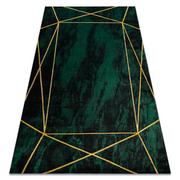 Dywany - Dywan EMERALD ekskluzywny 1022 glamour, stylowy geometryczny, marmur butelkowa zieleń / złoty, 120x170 cm - miniaturka - grafika 1