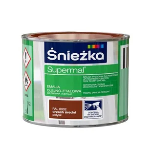 Farba emaliowa olejno-ftalowa Supermal orzech średni 0,2 l Śnieżka - Emalie - miniaturka - grafika 1