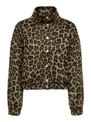 Kurtki damskie - ONLY Kurtka polarowa w kolorze jasnobrązowo-czarnym - miniaturka - grafika 1