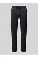 Spodnie męskie - Spodnie materiałowe o kroju slim fit z trokami - Bugatti - miniaturka - grafika 1