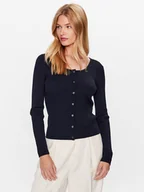 Swetry damskie - Tommy Hilfiger Kardigan WW0WW38995 Granatowy Slim Fit - miniaturka - grafika 1