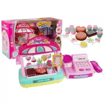 Import LEANToys Kasa Fiskalna + Stragan Słodkości Candy shop 35PCS - Zabawy w naśladowanie dorosłych - miniaturka - grafika 1