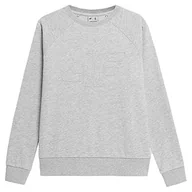 Bluzy damskie - 4F Damska bluza, Cold Light Grey Melange, M - miniaturka - grafika 1