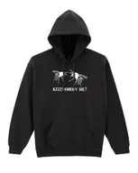 Bluzy męskie - Bluza Bzzzykniemy się? z Nadrukiem Śmiesznym Prezent Czarna M - miniaturka - grafika 1