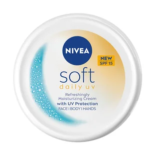 Nivea Soft Daily UV krem intensywnie nawilżający SPF15 200ml - Kremy do twarzy - miniaturka - grafika 1