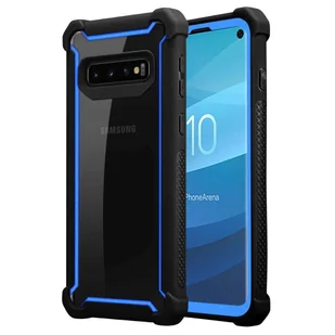 Etui Do Samsung Galaxy S10 4G Pokrowiec w NIEBIESKO CZARNY Hard Case Cover Obudowa Ochronny Cadorabo - Etui i futerały do telefonów - miniaturka - grafika 1