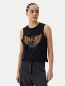 Koszulki i topy damskie - Noisy May Top Rebel 27034002 Czarny Oversize - miniaturka - grafika 1