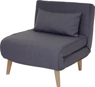 Sofy i kanapy - Sofa rozkładana HWC-D35, sofa rozkładana fotel fotel rozkładany fotel młodzieżowy fotel fotel, tkanina ~ ciemnoszary - miniaturka - grafika 1