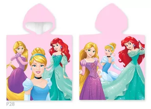 Carbotex, ręcznik poncho 55X110 cm, DISNEY KSIĘŻNICZKI - Okrycia kąpielowe dla dzieci - miniaturka - grafika 1