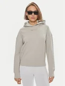 Bluzy damskie - Calvin Klein Bluza Micro Logo K20K206631 Beżowy Relaxed Fit - miniaturka - grafika 1