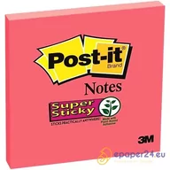 Etykiety samoprzylepne i bloki etykiet - Karteczki Post-it Super Sticky 76x76mm (654-6SS-PNK) fuksja (90) - miniaturka - grafika 1