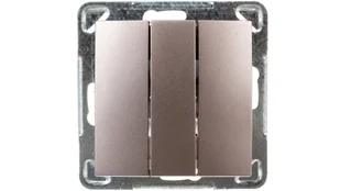 LEDart potrójny Ospel Impresja ŁP-13Y/m/23, bez ramki, kolor tytan - Wyłączniki światła i elektryczne - miniaturka - grafika 2