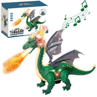 Zabawki interaktywne dla dzieci - Dinozaur Smok Zdalnie Sterowany Para Chodzi Ryczy Światło Dżwięk Led Duży - miniaturka - grafika 1