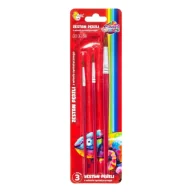 Przybory szkolne - Zestaw pędzli z włosia syntetycznego 3szt - Sweet colours - miniaturka - grafika 1