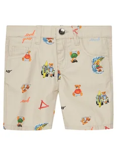 Guess Szorty materiałowe N5GD12 WGBT1 Beżowy Regular Fit - Spodenki damskie - miniaturka - grafika 1