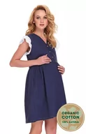 Piżamy damskie - Koszulka nocna z bawełny organicznej TCB.9903.COSMOS, Kolor granatowy, Rozmiar S, Doctor Nap - Intymna - miniaturka - grafika 1