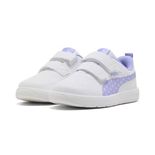 PUMA Courtflex V3 Dotty V PS, buty dziecięce, White Intense Lavender Pink Shimmer, 1 UK Dziecko, Puma Wielobarwna, 1 UK Child