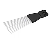 Instrumenty perkusyjne - Meinl Percussion Percussion MGS2 Güira Scraper, plastikowa skrobaczka, długość 21,50 cm, czarna MGS2 - miniaturka - grafika 1