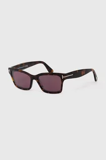 Okulary przeciwsłoneczne - Tom Ford okulary przeciwsłoneczne damskie kolor brązowy FT1085_5452U - grafika 1