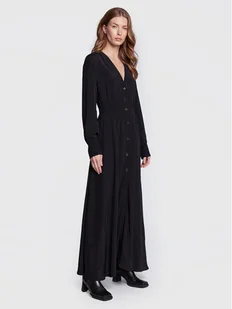 Sisley Sukienka koszulowa 4B5FLV01P Czarny Regular Fit - Sukienki - miniaturka - grafika 1