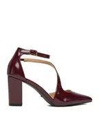 Czółenka - DeeZee Czółenka CEO-CD240149-1 Bordowy - miniaturka - grafika 1