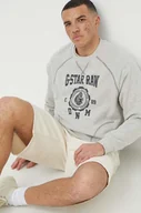 Bluzy męskie - G-Star Raw bluza męska kolor szary z nadrukiem - miniaturka - grafika 1
