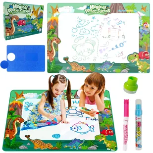 Mata Wodna Dla Dzieci Motyw Dinozaurów Do Malowania Zestaw Pisaki Stempel - Klocki - miniaturka - grafika 1