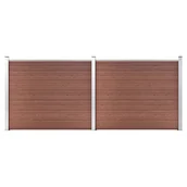 Ogrodzenia - vidaxl Zestaw ogrodzeniowy z WPC, 353x146 cm, brązowy! 3070451 - miniaturka - grafika 1