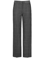 Spodnie damskie - GERRY WEBER Edition Damskie spodnie Wide Leg, szare/czarne kratki, 34 - miniaturka - grafika 1