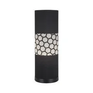 Lampy stojące - Ideus Abażurowa LAMPKA stołowa WANDA 03805 ceramiczna LAMPA stojąca tuba czarna 03805 - miniaturka - grafika 1