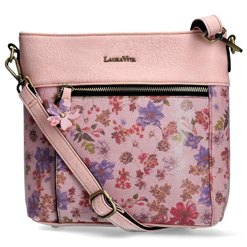 Laura Vita ADRA 02 ZC230606-1C ROSE torebka damska różowa w kwiaty