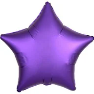 Balony i akcesoria - Amscan Balon foliowy "Gwiazda", fioletowy mat, 17" STR 3682001 - miniaturka - grafika 1