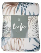 Koce - Koc Leafie mikrofibra 150x200 liście beż - miniaturka - grafika 1