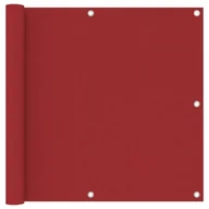 Parawany - vidaXL Parawan balkonowy, czerwony, 90x600 cm, tkanina Oxford vidaXL - miniaturka - grafika 1