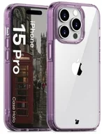 Etui i futerały do telefonów - Bizon Etui Case Halo do iPhone 15 Pro, przezroczysto-fioletowe - miniaturka - grafika 1