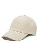 Czapki damskie - Calvin Klein Jeans Czapka z daszkiem Embossed Ck Cap LV04K5049G Beżowy - miniaturka - grafika 1