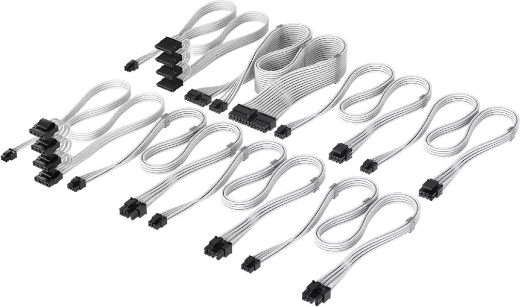 Corsair Zestaw kabli Type 4 DC Cable Pro Kit indywidualnie owinięty - biały CP-8920378