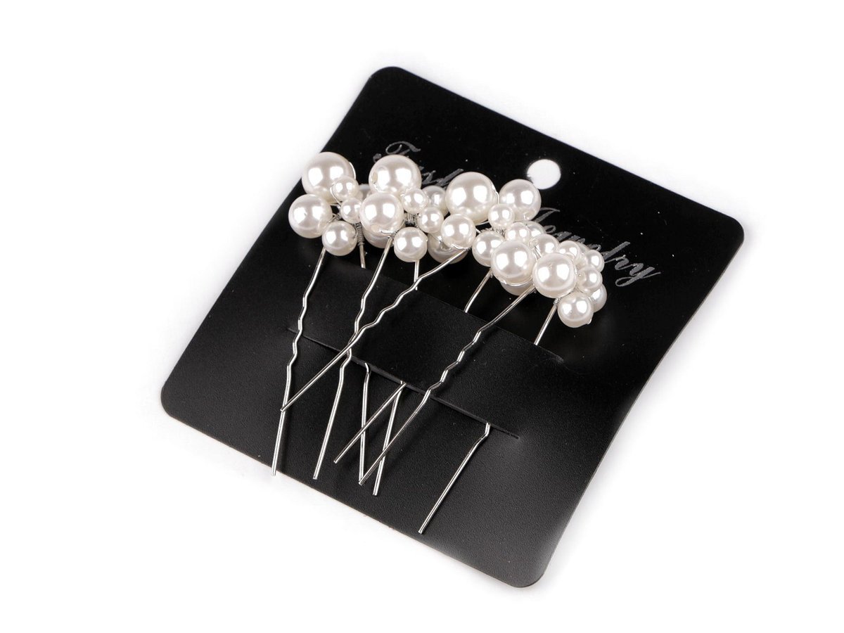 Szpilki do włosów z perełkami 4 sztuki
