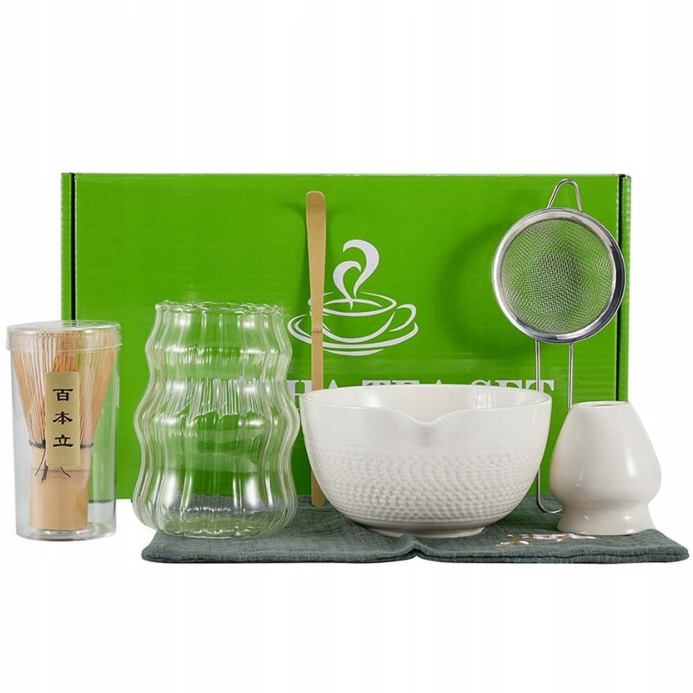 Zestaw Prezentowy Do Herbaty Matcha Ceremonialny Bambusowy 7 Szt.