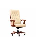 Fotele i krzesła biurowe - bemondi Fotel skórzany CONSUL kremowy - miniaturka - grafika 1