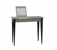 Toaletki - Toaletka MIMO z Lusterkiem - 65x35cm Czarne Nogi / Ciemnoszara - miniaturka - grafika 1