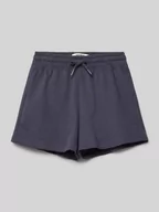 Spodnie i spodenki dla dziewczynek - Szorty z dzianiny dresowej o kroju regular fit z elastycznym pasem - miniaturka - grafika 1