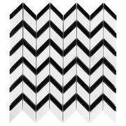 Płytki ceramiczne - Mozaika kamienna Pure White Chevron Mix 31x30.5 cm - miniaturka - grafika 1