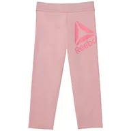 Legginsy - Reebok G to legginsy 7/8, dziewczęce, różowe – (squpnk) - miniaturka - grafika 1