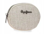 Portfele - PEPE JEANS PORTFEL DAMSKI BEŻOWY MAŁY AWF - miniaturka - grafika 1