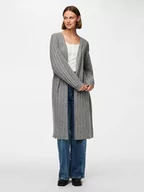 Swetry damskie - Pieces Kardigan "Maggy" w kolorze szarym - miniaturka - grafika 1